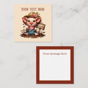 Tarjeta Pequeña Los amantes de los cerdos de países pequeños añade