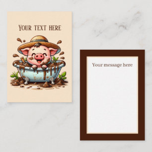 Tarjeta Pequeña Los amantes de los cerdos de países pequeños añade