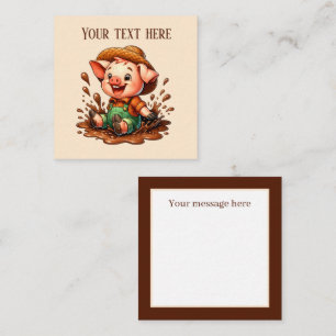 Tarjeta Pequeña Los amantes de los cerdos de países pequeños añade