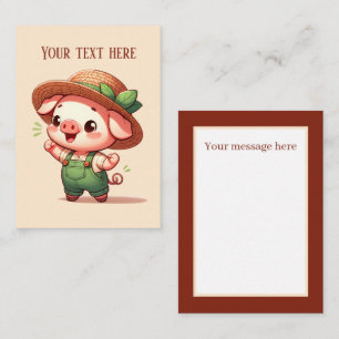 Tarjeta Pequeña Los amantes de los cerdos de países pequeños añade