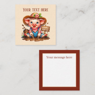 Tarjeta Pequeña Los amantes de los cerdos de países pequeños añade
