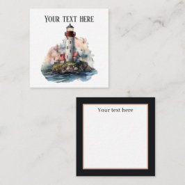 Tarjeta Pequeña los amantes del faro lindo añaden nombre a la play