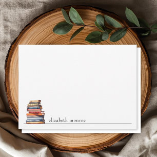 Tarjeta Pequeña Los amantes del libro Minimalista y elegante