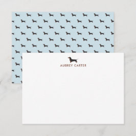 Tarjeta Pequeña Los amantes del perro de Dachshund divertidos está