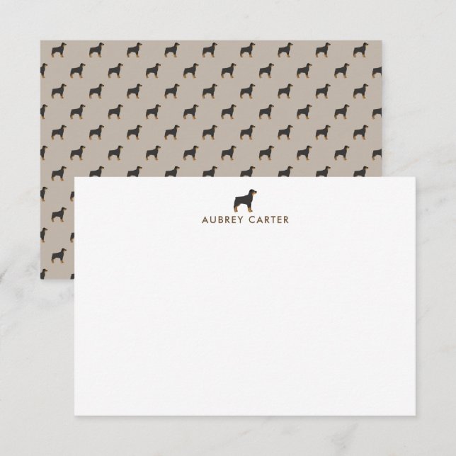 Tarjeta Pequeña Los amantes del perro de Rottweiler divertidos est (Anverso / Reverso)