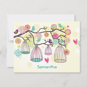 Tarjeta Pequeña Los amigos de Feathered hacen notecard plano de pr