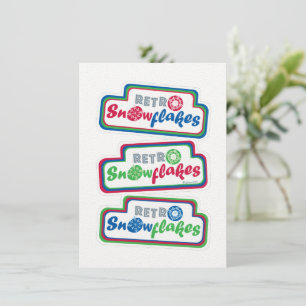 Tarjeta Pequeña Los copos de nieve RGB en gris