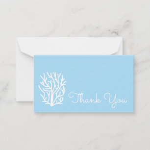 Tarjeta Pequeña Los corales blancos son azules y blancos