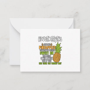 Tarjeta Pequeña Los Hogares Son Como Las Piñas De Piña.