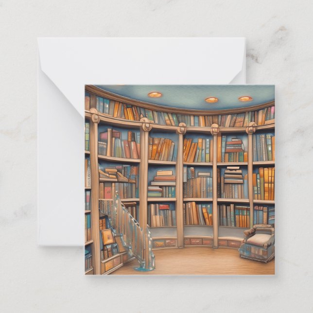 Tarjeta Pequeña Los libros son una fuente de maravillas infinitas  (Anverso)
