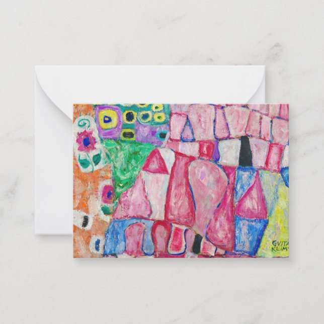 Tarjeta Pequeña Los motivos decorativos de Gustav Klimt (Anverso)