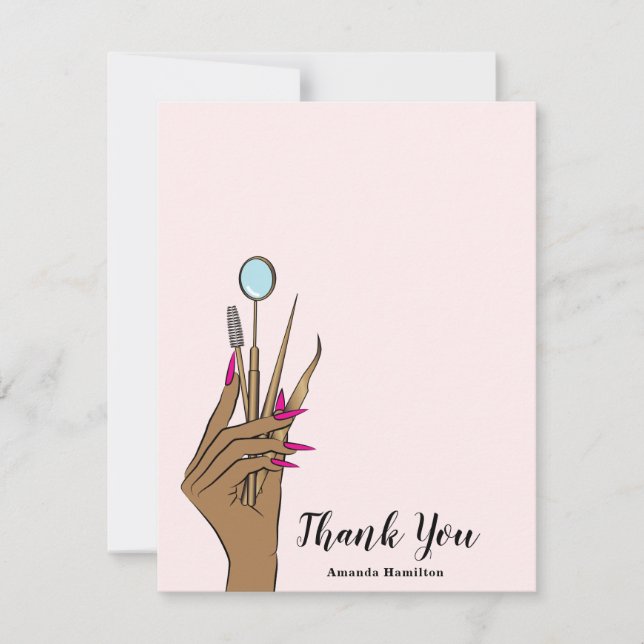 Tarjeta Pequeña Los ojos de ceja de maquillaje moderno azotan a Gi (Anverso)