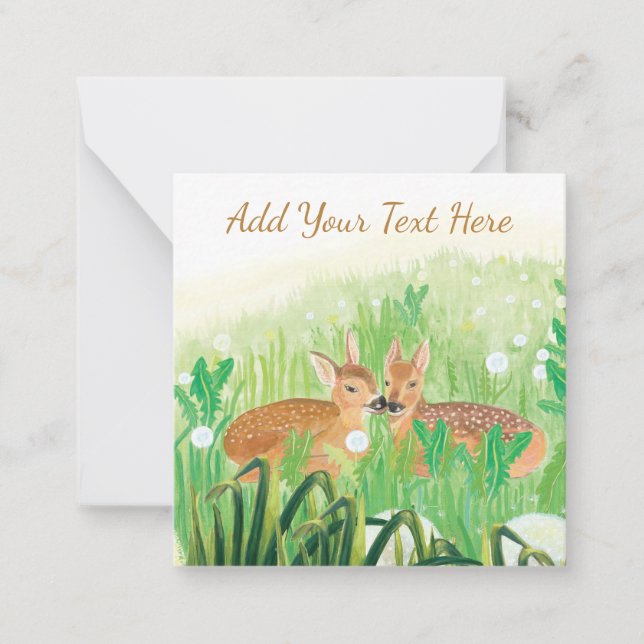 Tarjeta Pequeña Los pezones en el Personalizable de la hierba alta (Anverso)