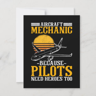 Tarjeta Pequeña Los pilotos mecánicos de aeronaves también necesit