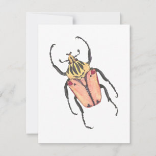 Tarjeta Pequeña Love Bug Goliath Beetle Valentine