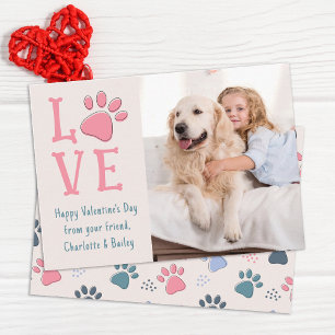 Tarjeta Pequeña LOVE Día de San Valentín Personalizado Mascota Fot