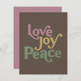 Tarjeta Pequeña Love Joy Peace