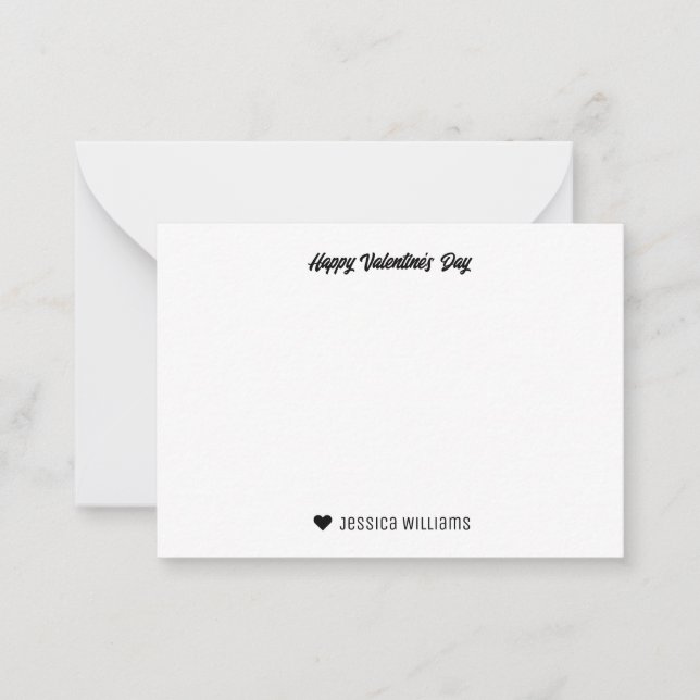 Tarjeta Pequeña Lovely Heart Doodle Pattern El día de San Valentín (Anverso)