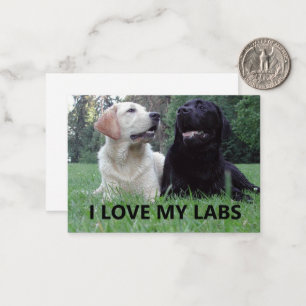 Tarjeta Pequeña LR I Love My Labs with picture