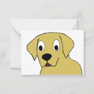 Tarjeta Pequeña LR yellow lab cartoon head