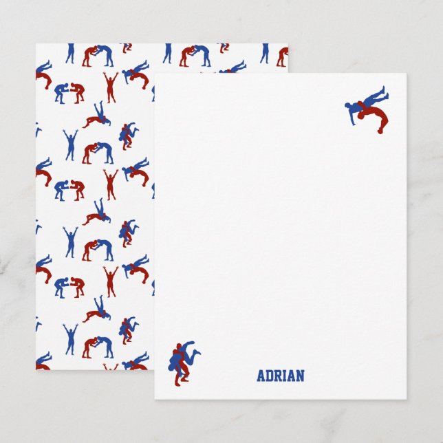 Tarjeta Pequeña Lucha Libre Greco Romana Nombre Personalizado (Anverso / Reverso)