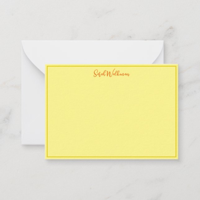 Tarjeta Pequeña Lujo con elegante oro bordeado (Anverso)