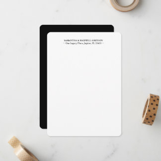 Tarjeta Pequeña Lujo Negro Elegante Personalizado Gracias