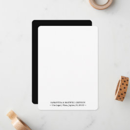 Tarjeta Pequeña Lujo Negro Elegante Personalizado Gracias