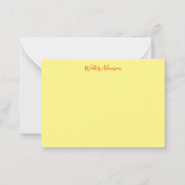 Tarjeta Pequeña Lujo personalizado, elegante nombre amarillo dorad