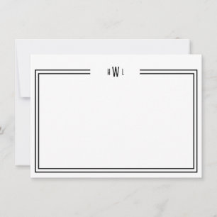 Tarjeta Pequeña Lujo Stationery personal inicial