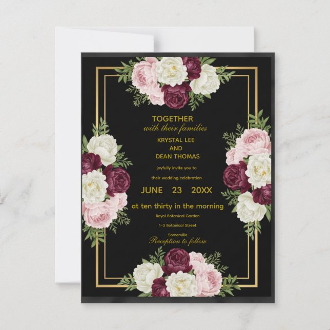 Tarjeta Pequeña Luxury (or royal) wedding invitation - the most be (Anverso)