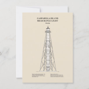 Tarjeta Pequeña Luz de la cordillera trasera de la isla Gasparilla