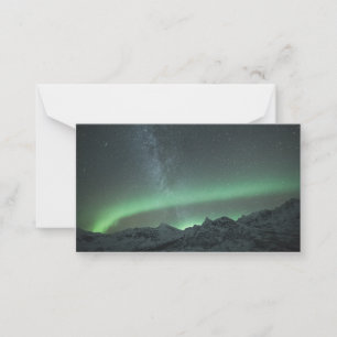 Tarjeta Pequeña Luz del Norte Noruega
