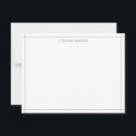 Tarjeta Pequeña Luz Simple Gris Geométrico Moderno Profesional<br><div class="desc">Este diseño presenta un borde simple de inspiración arquitectónica, con espacio para un nombre/texto en la parte inferior. Haga clic en el botón personalizar si desea ajustar los elementos del diseño y/o modificar aún más el texto. Las variaciones de este diseño, colores adicionales, así como productos coordinados están disponibles en...</div>