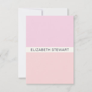 Tarjeta Pequeña Luz Simple Moderna Rosa y Coral Profesional