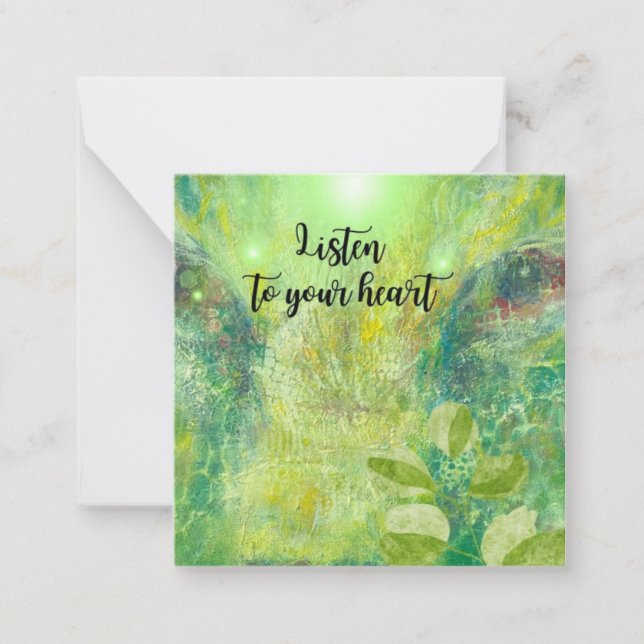 Tarjeta Pequeña Lyssna på ditt hjärta. (Anverso)