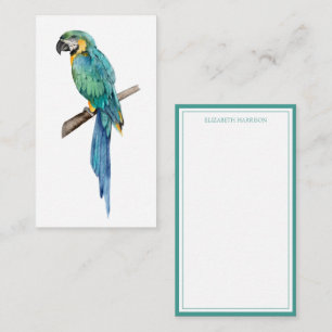 Tarjeta Pequeña Macao Azul Tropical Personalizado