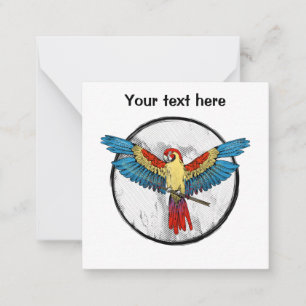 Tarjeta Pequeña Macaw Parrot