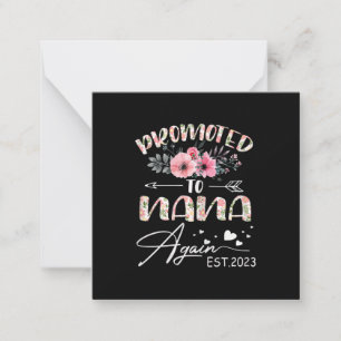 Tarjeta Pequeña Madre Arte   Ascendida a Nana de nuevo 2023 Floral