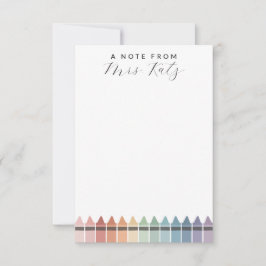Tarjeta Pequeña Maestra Rainbow Crayon