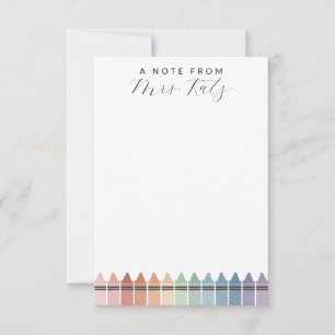 Tarjeta Pequeña Maestra Rainbow Crayon