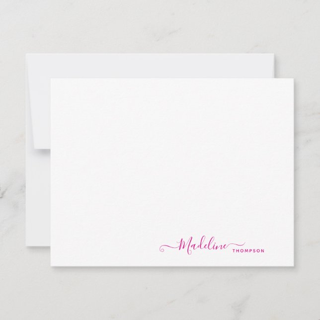 Tarjeta Pequeña Magenta elegante estilo moderno (Anverso)