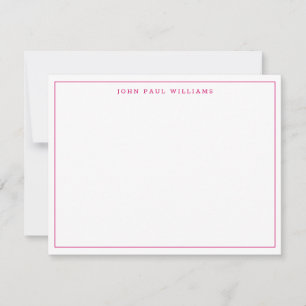 Tarjeta Pequeña Magenta Pink Girly Moderno Profesional Frontera de