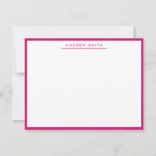 Tarjeta Pequeña Magenta rosa línea simple línea moderna clásica Mi