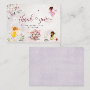 Tarjeta Pequeña Magical Floral Fairy Princess gracias