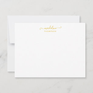 Tarjeta Pequeña Magnífica tipografía amarilla de guijarros elegant
