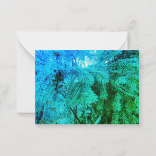 Tarjeta Pequeña Magníficas hebras de árbol de flores congeladas en