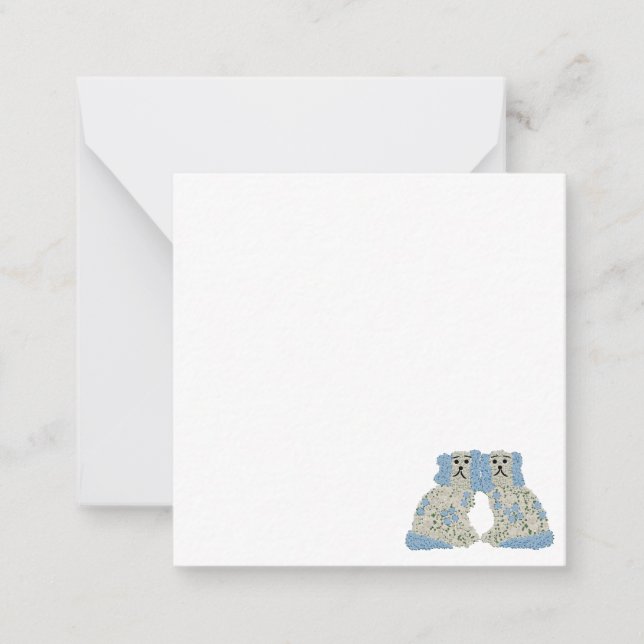 Tarjeta Pequeña Magnolia Staffordshire Dogs Ginger Jars (Anverso)