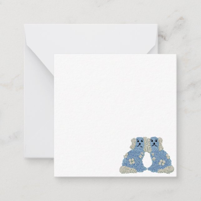 Tarjeta Pequeña Magnolia Staffordshire Dogs Ginger Jars (Anverso)