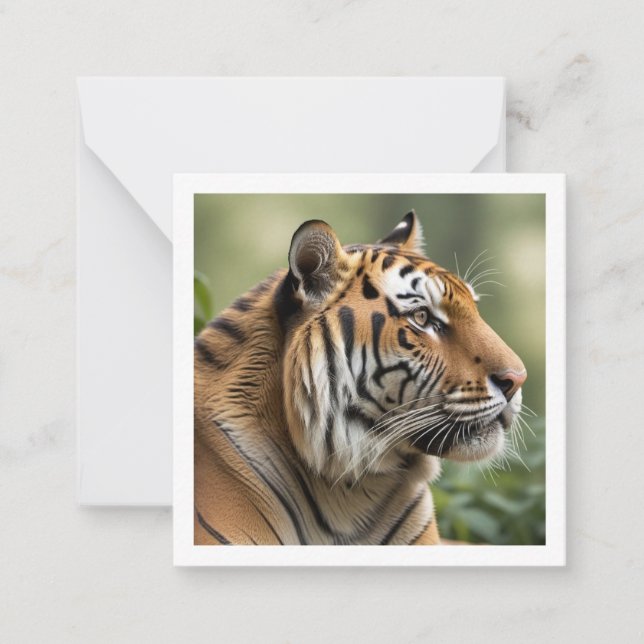 Tarjeta Pequeña Majestic Big Cat Willife Picture Tiger (Anverso)